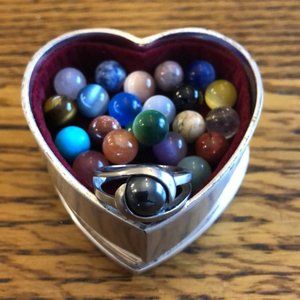 Sterling Silver Ring /Interchangeable Stones